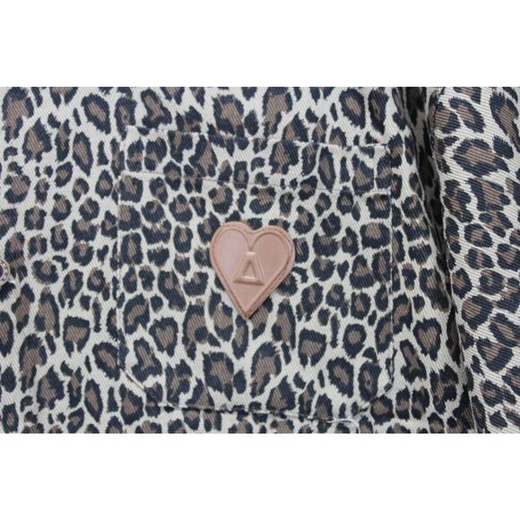 Aelfric Eden Leopard Print Shirt Sleeve Button Up Shirt Oversized Large NEW - Picture 4 of 7